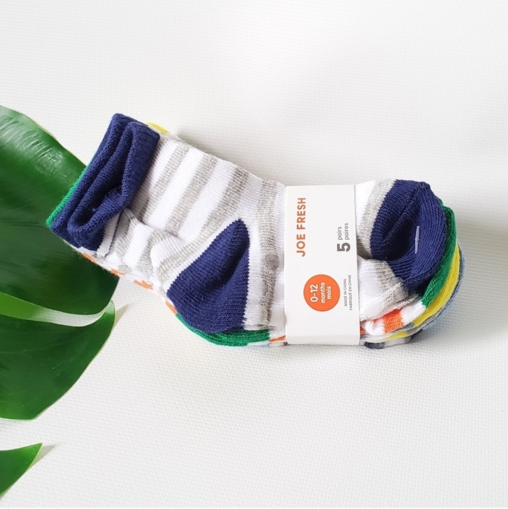 Joe Fresh 5 Pair Nordstrom Brand Baby Boy Socks
